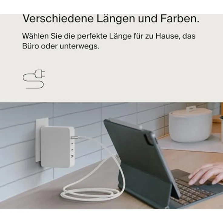 Belkin BoostCharge USB-C-auf-USB-C-Ladekabel, 1 m, Schnellladekabel mit 240 W Power Delivery, USB-IF-zertifiziert, kompatibel mit MacBook Pro, Chromebook, Samsung Galaxy, iPad usw. – Weiß – Bild 5