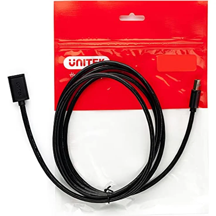 UNITEK Kabel USB 2.0 A Stecker auf USB A Buchse / 1 Meter Verlängerungskabel, Schwarz / Hohe Datenübertragungsgeschwindigkeit und hochwertige Kupferdrähte / Y-C428GBK – Bild 5