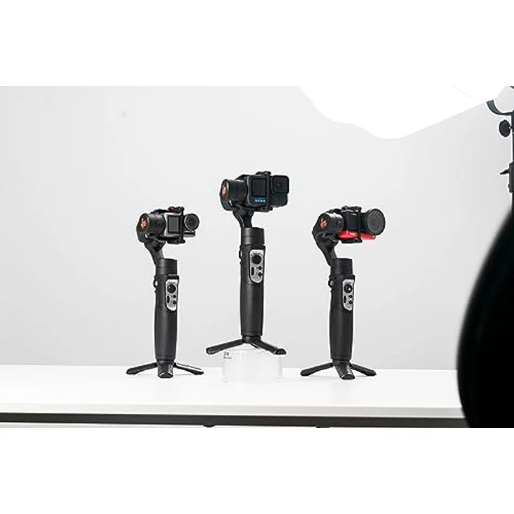 Hohem iSteady Pro4, 3-Achsen Action Camera Gimbal mit iSteady-5.0-Stabilisierung, IPX4 Spritzschutz, 14 Std. Laufzeit, Bluetooth-Kamerasteuerung, schwarz – Bild 4