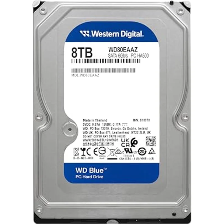 WD Blue 8 TB 3,5-Zoll-PC-Festplatte, 5400RPM, mit 6 Gbit/s-SATA, 256MB Cache – Bild 2
