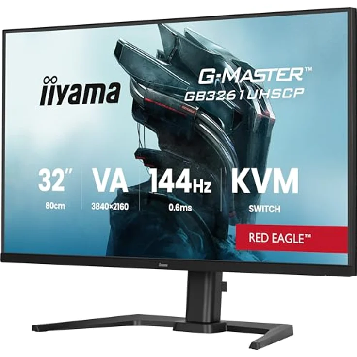 iiyama G-MASTER Red Eagle GB3261UHSCP, 32" 4K Gaming-Monitor mit 144Hz, KVM Switch und USB-C-Konnektivität – Bild 3