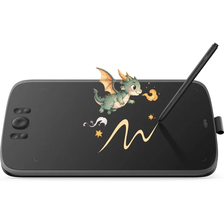 UGEE M808 Grafiktablett 10×8 Zoll mit PH23 Stift, 8192 Druckstufen und 8 Shortcut-Tasten, natürliche Oberfläche