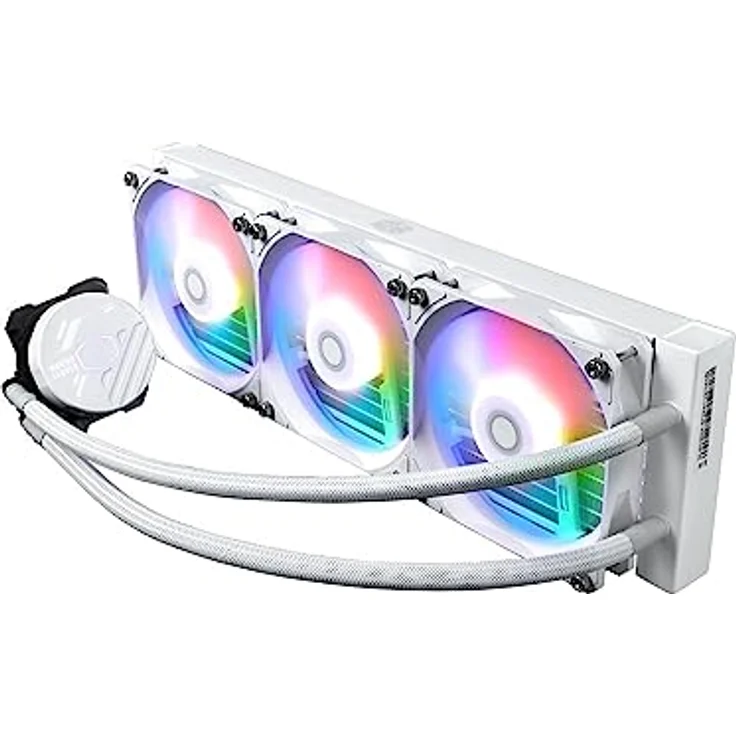 Cooler Master MasterLiquid 360L Core ARGB Wasserkühlung - CPU-Flüssigkeitskühler mit Zweikammer-Gen-S-Pumpe, überlegende PC-Kühlung mit 120mm ARGB-Lüfter, LGA 1700- und AM5-Halterungen – Weiß – Bild 5