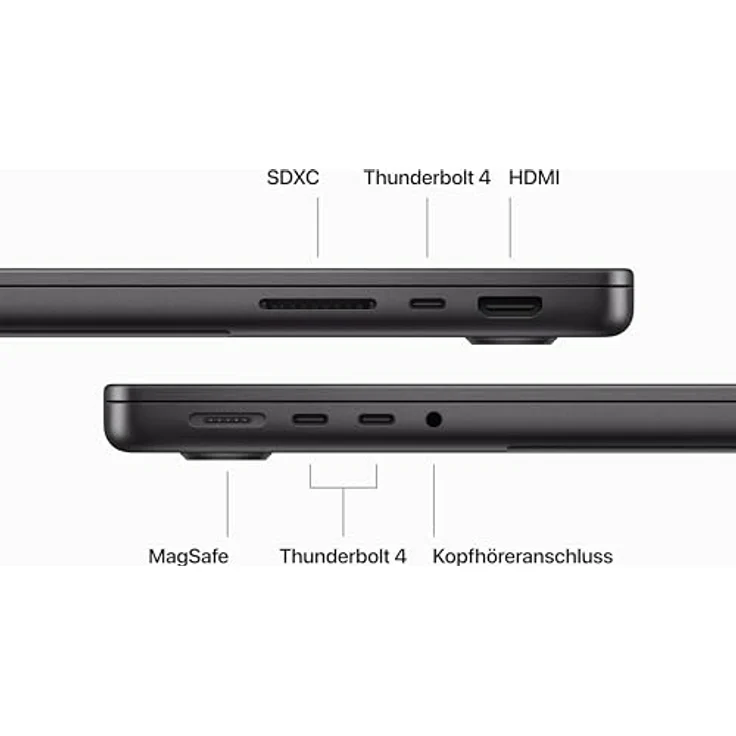 Apple MacBook Pro 14" (2023), Apple M3 Pro, 18 GB RAM, 1 TB SSD, Space Black – Bild 5