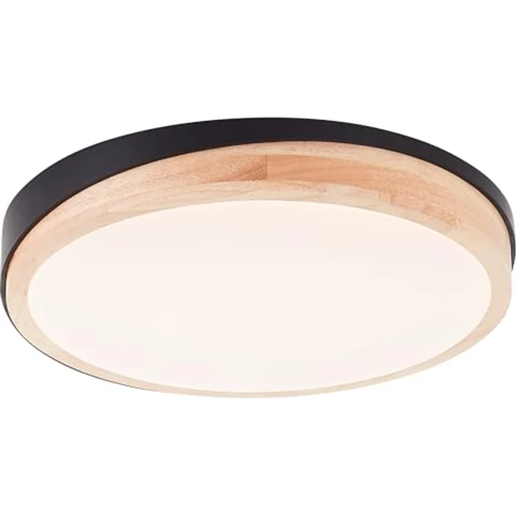 Brilliant LED Deckenleuchte, echtes Holz, 24W, 2400 Lumen, 3000K warmweiß, Ø35cm, 3-Stufen-Dimmer mit Memory-Funktion – Bild 5