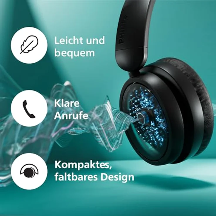 Philips TAH5209 Over-Ear-Kopfhörer (Geräuschisolierung, Multi-Point-Verbindung, Sprachsteuerung, Alexa, Google Assistant, A2DP Bluetooth, AVRCP Bluetooth, Bluetooth, HFP) – Bild 5