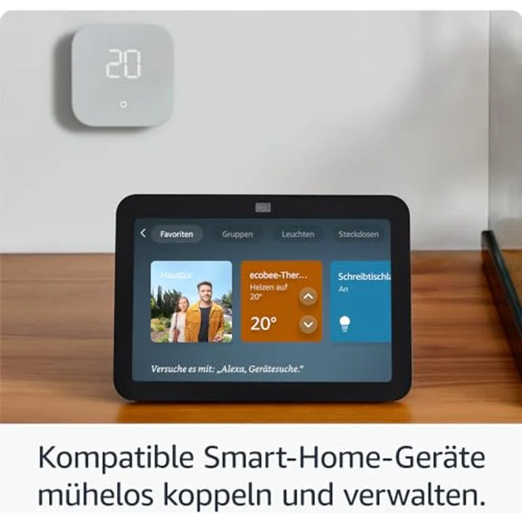 Amazon Echo Show 8 (3. Gen., 2023) | Smarter HD-Touchscreen mit 3D-Audio, Smart-Home-Hub und Alexa | Anthrazit – Bild 4