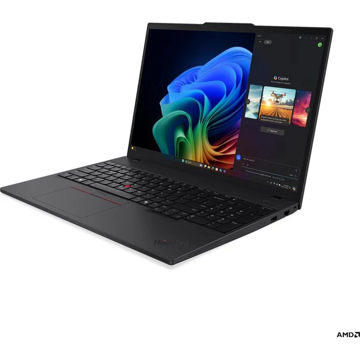 Lenovo ThinkPad T16 Gen 4, 16" Notebook mit AMD Ryzen 7 7735HS, 32 GB RAM, 1 TB SSD, WUXGA-Display, Deutsch, Schwarz – Bild 1