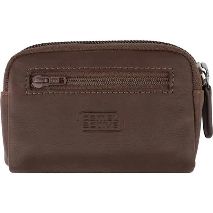 camel active Leder Schlüsselmäppchen Ocean Key Case, cognac dunkelbraun, mit robustem Metallring und kompaktem Format für mehrere Schlüssel – Bild 2