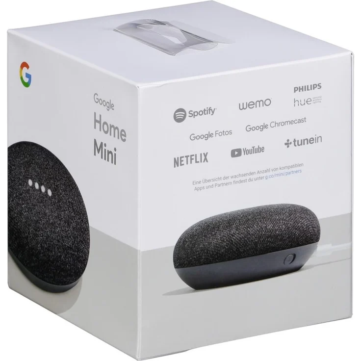 Google Home Mini Sprachassistent Carbon/Anthrazit – Bild 8