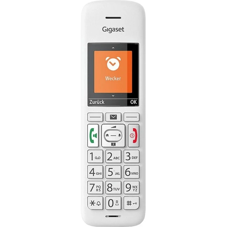 Gigaset E370HX IP Telefon, FRITZ!Box kompatibel, schnurlos mit großen Tasten, Seniorentelefon mit SOS-Funktion, einfache Bedienung, Farbdisplay, Mobilteil, weiß – Bild 6
