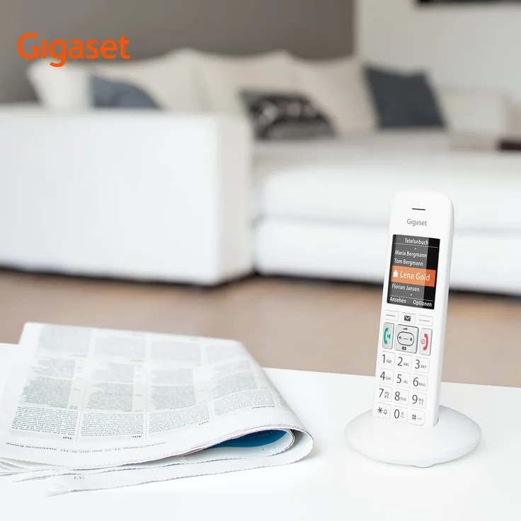 Gigaset E370HX IP Telefon, FRITZ!Box kompatibel, schnurlos mit großen Tasten, Seniorentelefon mit SOS-Funktion, einfache Bedienung, Farbdisplay, Mobilteil, weiß – Bild 11