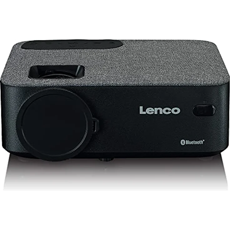 Lenco LPJ-700 Mini Beamer - Bluetooth Beamer - Mini Projektor 4000 Lumen - 30.000 Stunden Lebensdauer - Full HD - Bluetooth 5.0-2 x HDMI - USB - Fernbedienung - Schwarz/Grau – Bild 2
