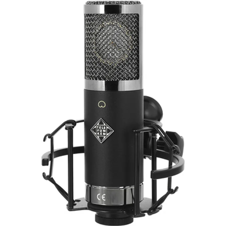 Telefunken TF17 FET, Großmembran-Kondensatormikrofon mit Niere-Richtcharakteristik, Frequenzbereich 20 Hz - 20 kHz, 135 dB SPL, inkl. Mikrofonspinne und Stativhalterung