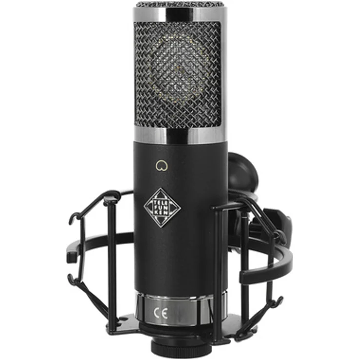 Telefunken TF17 FET, Großmembran-Kondensatormikrofon mit Niere-Richtcharakteristik, Frequenzbereich 20 Hz - 20 kHz, 135 dB SPL, inkl. Mikrofonspinne und Stativhalterung