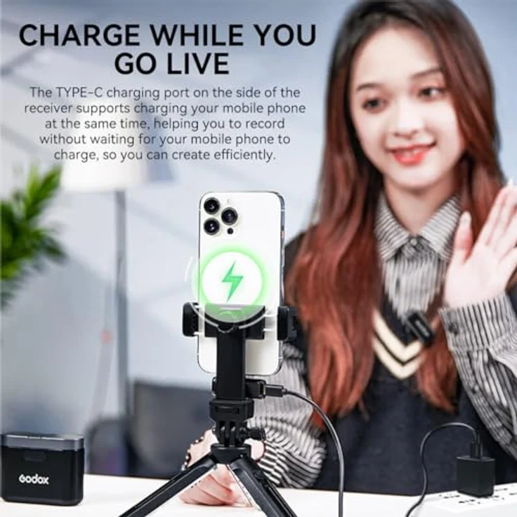 GODOX WES2 Kit1 Funkmikrofon, kabelloses System für hohe Audioqualität – Bild 5