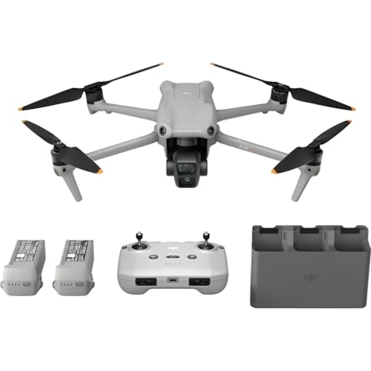 DJI Air 3 Fly More Combo mit Fernsteuerung DJI RC-N2, Drohne mit Kamera für Erwachsene, 4K HDR, 2 Primärkameras, 46 Min. Flugzeit, 48 MP, O4, 2 Zusatzakkus – Bild 1