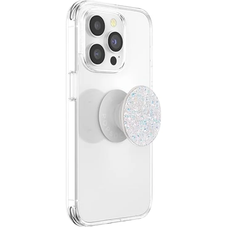 PopSockets PopGrip - Ausziehbarer Sockel und Griff für Smartphones und Tablets mit einem Austauschbarem Top - Sparkle Snow White – Bild 6