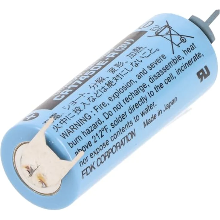 FDK Sanyo Lithium Batterie CR17450E-R, 3V, 2400mAh, Hochstrom Rundzelle mit Printkontakten, 3er Pack – Bild 5