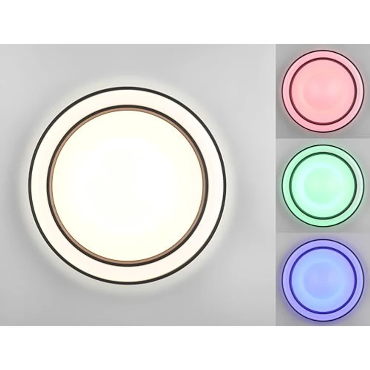 RL LIVE YOUR LIGHT LED Deckenleuchte Arco R65091432, Schwarz matt, 22 Watt LED, Farbwechsel, Fernbedienung – Bild 4