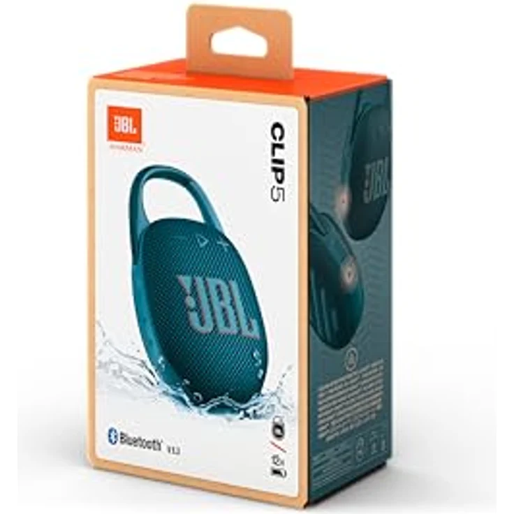 JBL Clip 5 in Blue - Portable Bluetooth Speaker Box Pro Sound, Deep Bass and Playtime Boost Function - Waterproof and Dustproof - 12 Hours Runtime – Bild 5