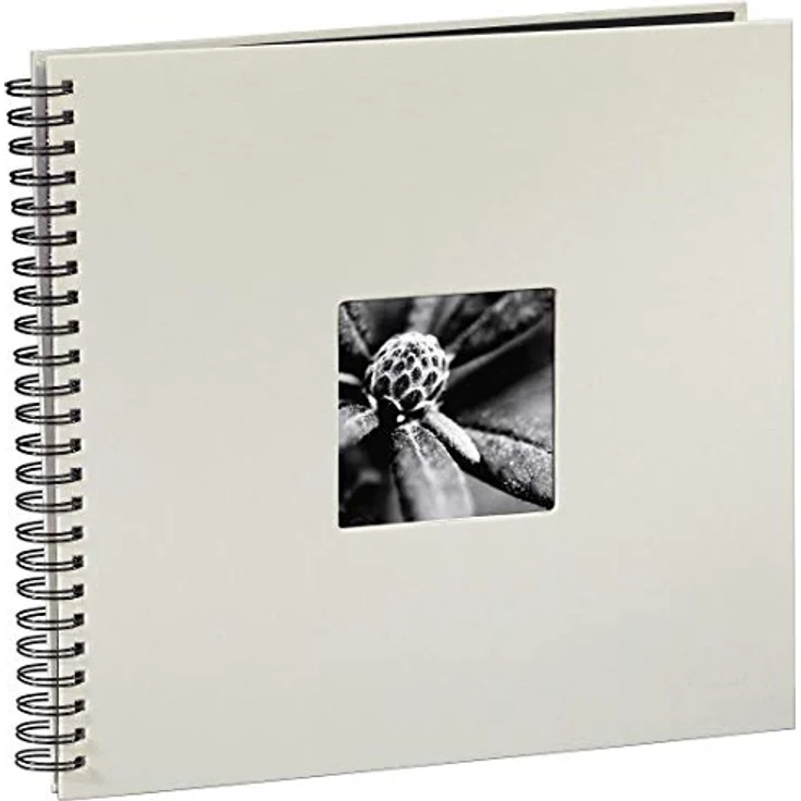 Hama Jumbo Hochzeitsalbum-Gästebuch, 36 x 32 cm, 50 schwarze Seiten, 25 Blatt, mit Ausschnitt für Hochzeitsbild, Hochzeitsbuch, Album kreide – Bild 4