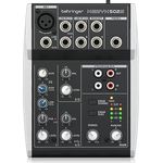 Behringer XENYX 502S Premium-Analogmixer mit 5 Eingängen und USB-Streaming-Schnittstelle, Schwarz
