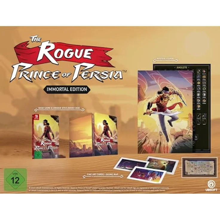 U & I Entertainment Limited The Rogue Prince of Persia: Immortal Edition - Nintendo Switch, Steelbook mit Artcards und Poster, 100+ einzigartige Waffen, prozedural generierte Levels – Bild 2
