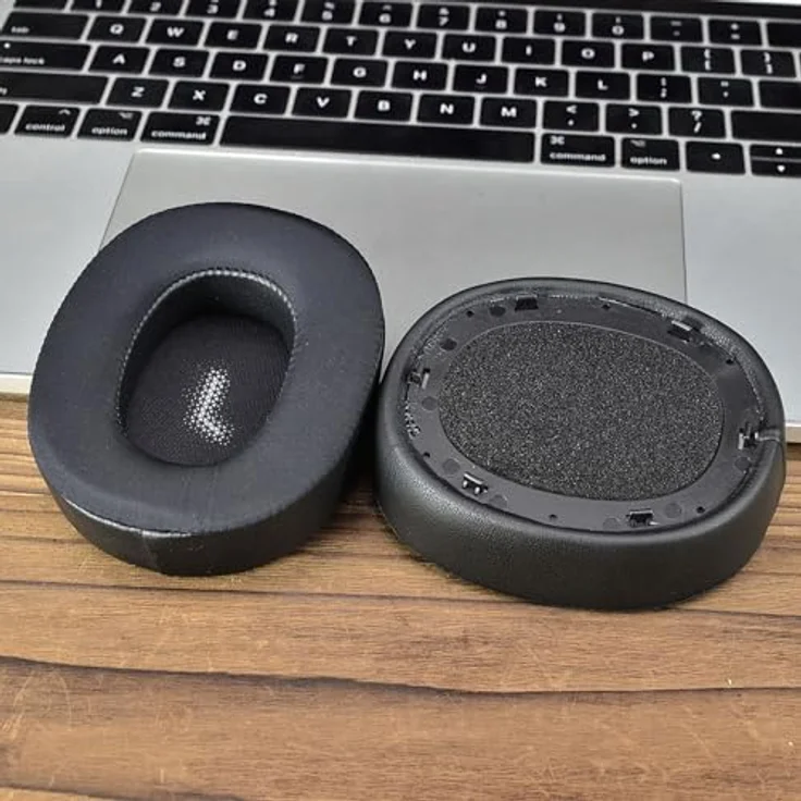 INF Ersatz-Ohrpolster für JBL Everest 750 750NC, Ergonomisches Design mit kühlendem Memory-Schaum und Isolation, Schwarz – Bild 4