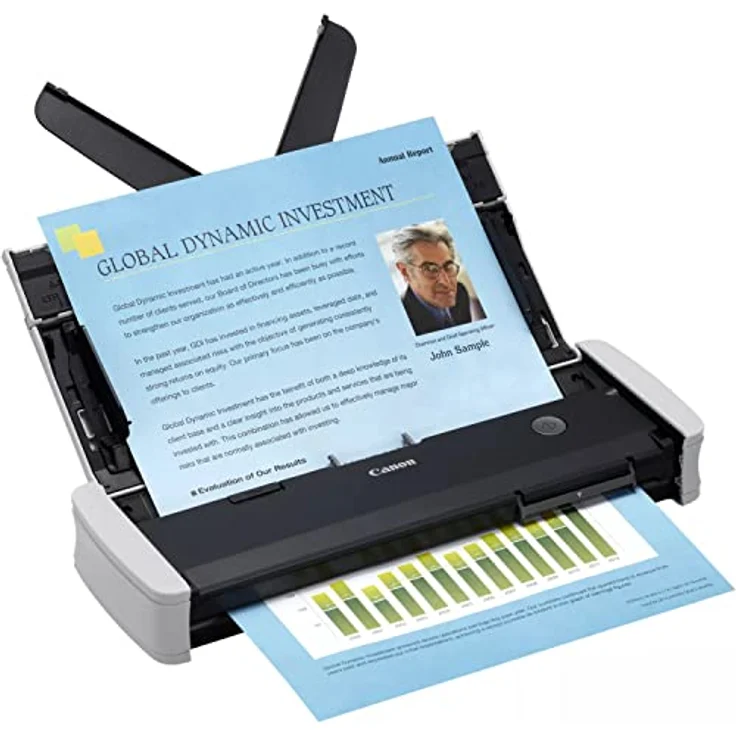 Canon R10 imageFORMULA Scanner Dokumentenscanner Mobil (Duplex Einzug, 600 DPI, eingebaute Plug und Scan Technologie, Farbscan, CaptureOnTouch Lite Software, One-line Contact Image Sensor CIS), weiß – Bild 3