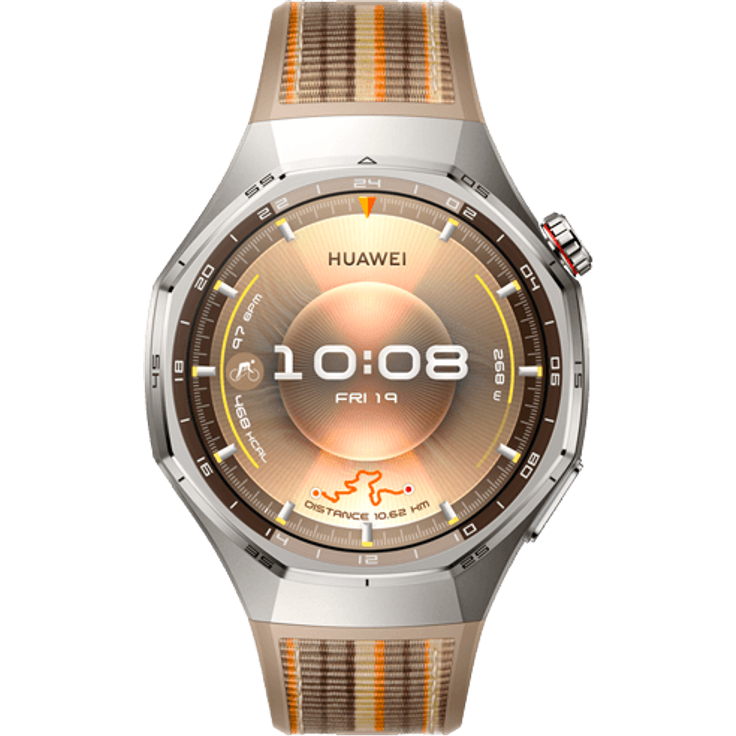 Huawei Watch GT 6 Pro 46mm Smartwatch, Silber mit braunem Armband – Bild 1