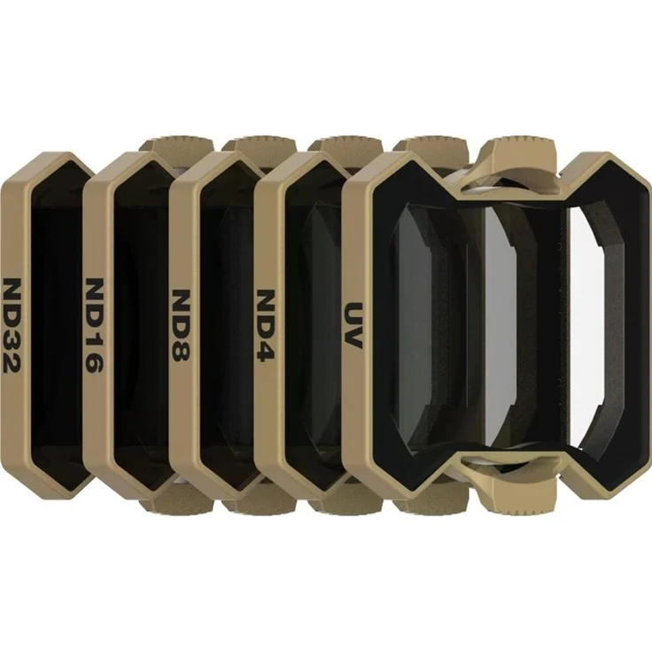 PolarPro Filter Shutter Collection, Neutraldichtefilter-Set für DJI Avata 2 mit ND4, ND8, ND16 und ND32, Schwarz