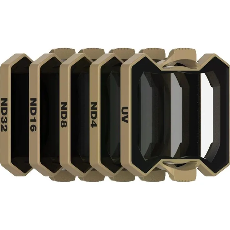 PolarPro Filter Shutter Collection, Neutraldichtefilter-Set für DJI Avata 2 mit ND4, ND8, ND16 und ND32, Schwarz