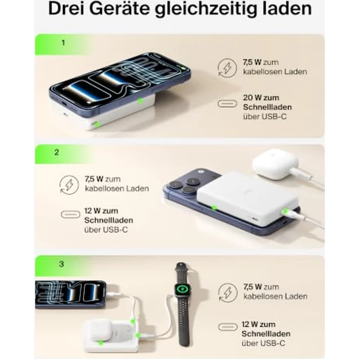 Belkin Boostcharge Slim Magnetische Powerbank 10.000 mAh, 7,5W, Fast Charge, Schwarz – Bild 4