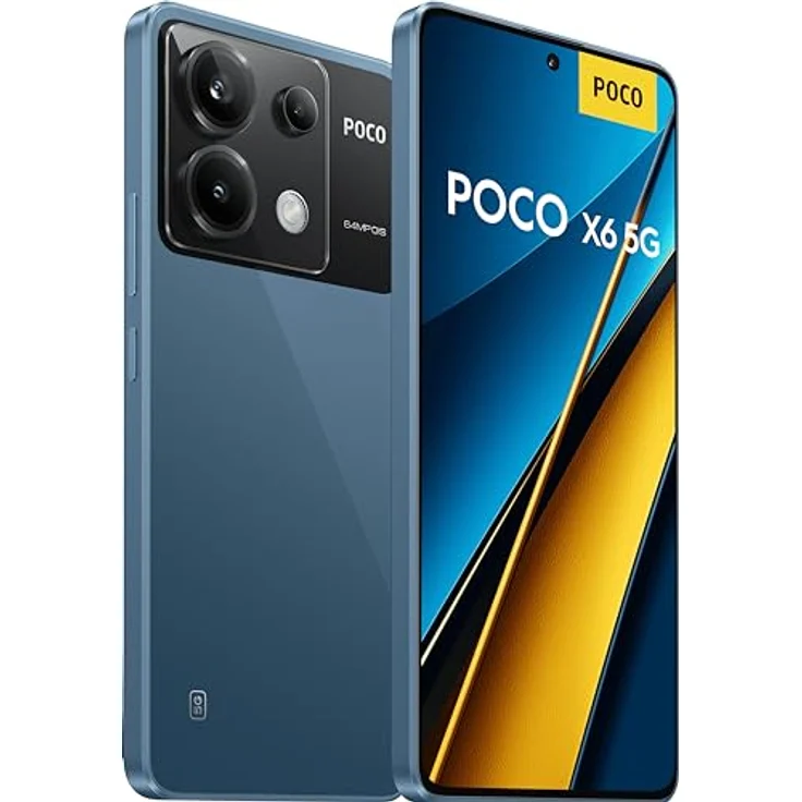 Xiaomi Xiaomi Poco X6 5G Smartphone, 8 + 256 GB, Snapdragon® 7s Gen 2, 16,67 cm (6,67 Zoll), 1,5 K Flow AMOLED, 120 Hz, Kamera 64 MP, 5000 mAh, 67 W, Blau [globale Version] – Bild 2
