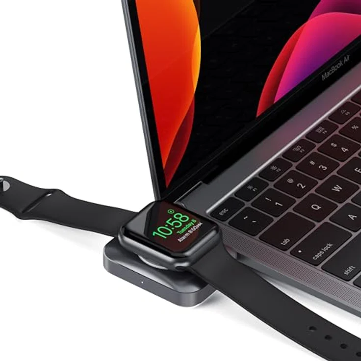 SATECHI 2-in-1 USB-C Tragbares Apple WatchLadegerät & AirPods Ladegerät, Doppelseitiges Apple Watch-Reiseladegerät - Für die Serien 9/8/7/6/5/4/3/2/SE & Apple Watch Ultra/Ultra 2, AirPods 1/2/3/Pro - Reisefreundliches und sicheres Ladegerät – Bild 5