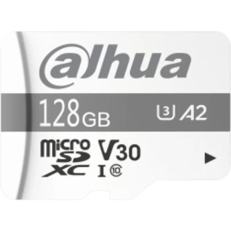Dahua 128GB MicroSD Surveillance Speicherkarte, transparent, optimiert für kontinuierliche Videoaufzeichnung, hohe Ausdauer, temperaturbeständig