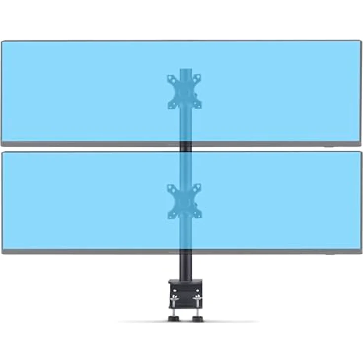 StarTech Dual Monitor Vertical Mount, Tischhalterung für 2 x 49 Zoll Ultrawide Displays, 16 kg Tragkraft, Schwarz – Bild 3