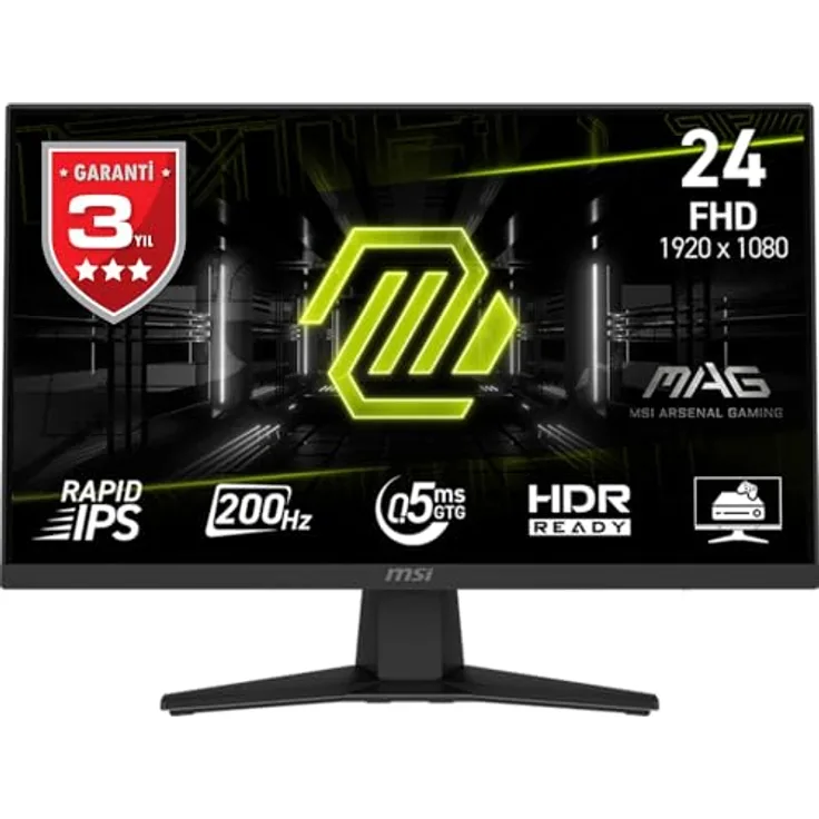 MSI MAG 244F, 23,8 Zoll FHD Monitor mit 200 Hz Bildwiederholrate und 0,5 ms Reaktionszeit