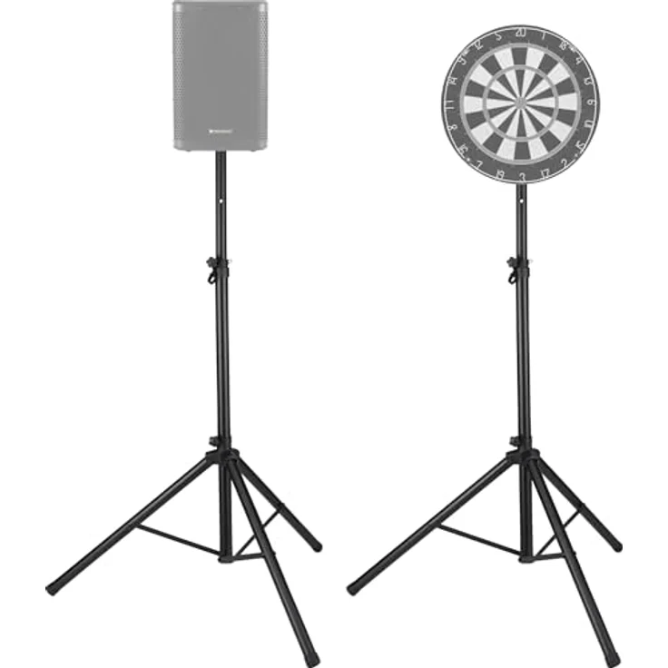 Pronomic SPS-1S Boxenstativ Stahl, Lautsprecherständer mit stabiler Dreibein-Konstruktion, höhenverstellbar von 120-193 cm, max. Belastbarkeit 50 kg, schwarz – Bild 2