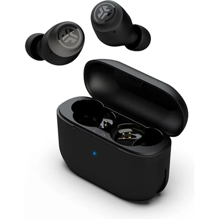 JLab Go Air Pop+ True Wireless Kopfhörer - Bluetooth 5.3, automatische Verbindung, Mitternachtsschwarz, 35 Stunden Akkulaufzeit – Bild 1