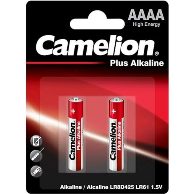Camelion 11000261 Plus Alkaline Batterie, LR61-AAAA, 2er-Pack chrom – Bild 2