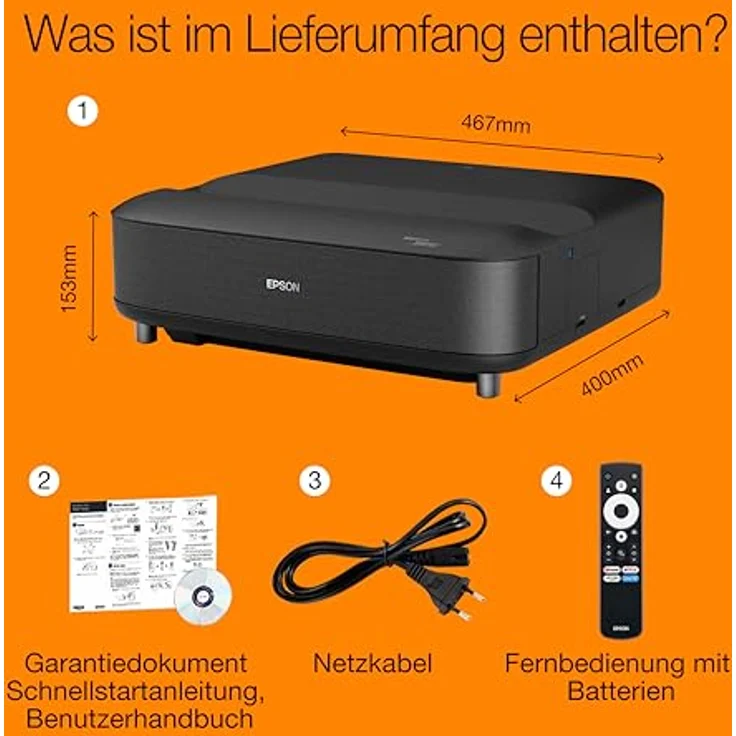 Epson EH-LS670B, 3-LCD Beamer mit 3600 lm Helligkeit, 1920 x 1080 Pixel, 16:9, kabellos, schwarz – Bild 3