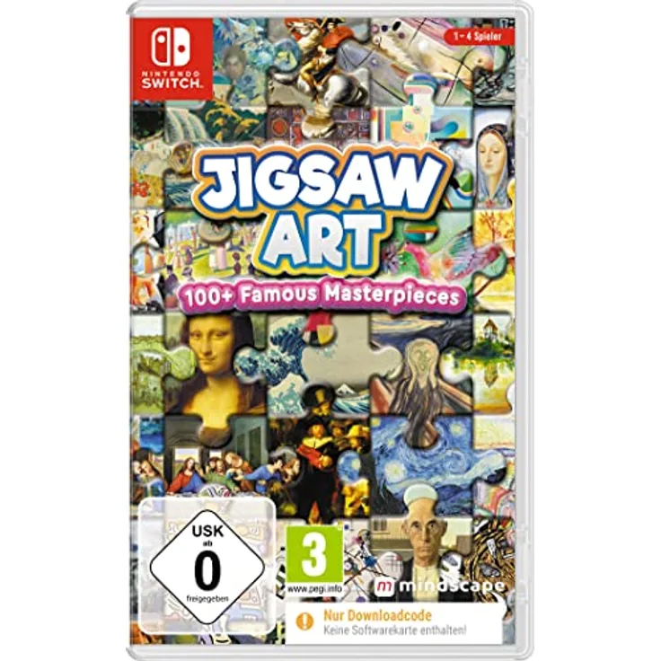 Jigsaw Art: 100+ Famous Masterpieces (Code in a Box) (Switch)