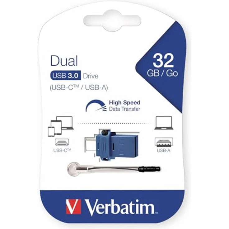 Verbatim 2 in 1 Dual USB-Stick USB Type C und USB 3.2 Gen1 32GB 49966 – Bild 2