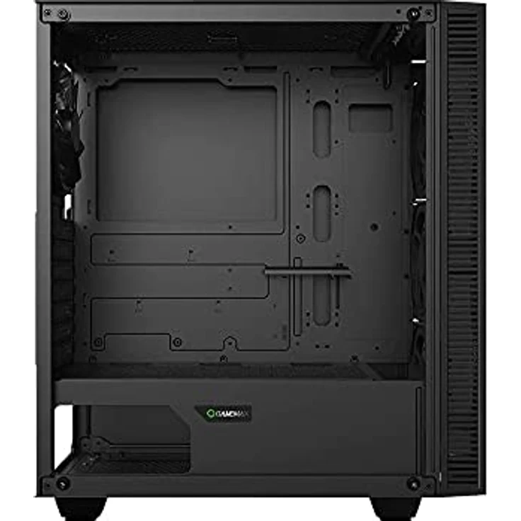 GameMax Draco XD Midi-Tower, ATX Gehäuse mit 4x 120mm ARGB-Lüftern, USB 3.0, schwarz – Bild 4