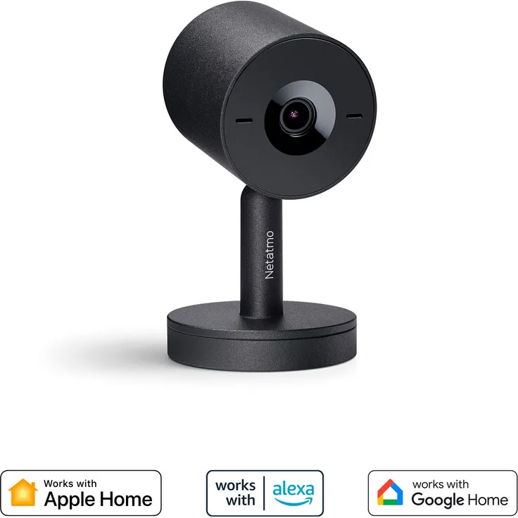 Netatmo Indoor Kamera Smarte Innenkamera Advance, Innenbereich, KI Gesichtserkennung, mechanische Datenschutzklappe, 130°-Blickwinkel