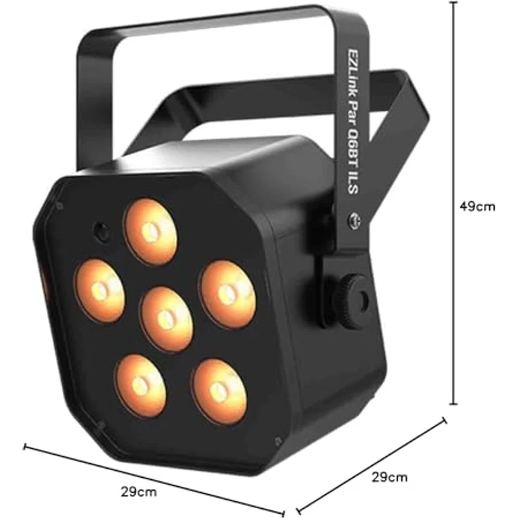 Chauvet DJ EZLink Par Q6BT ILS, kabelloser LED Par Scheinwerfer mit RGBA LEDs und Bluetooth®, bis zu 20 Stunden Betriebszeit – Bild 5