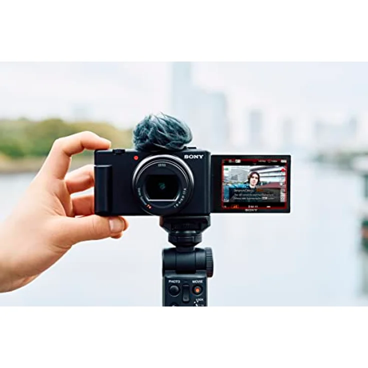 Sony ZV-1II Vlog-Kamera | Digitalkamera (Weitwinkel-Zoomobjektiv, verstellbares Display für Vlogging, 4K Video, multidirektionales Mikrofon) Schwarz – Bild 3