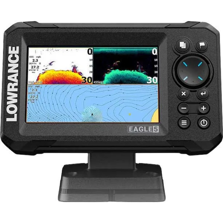 Lowrance Eagle 5 Splitshot, GPS/Fischfinder mit 5-Zoll-Farbdisplay, CHIRP-Sonar und DownScan-Imaging, Silber – Bild 1